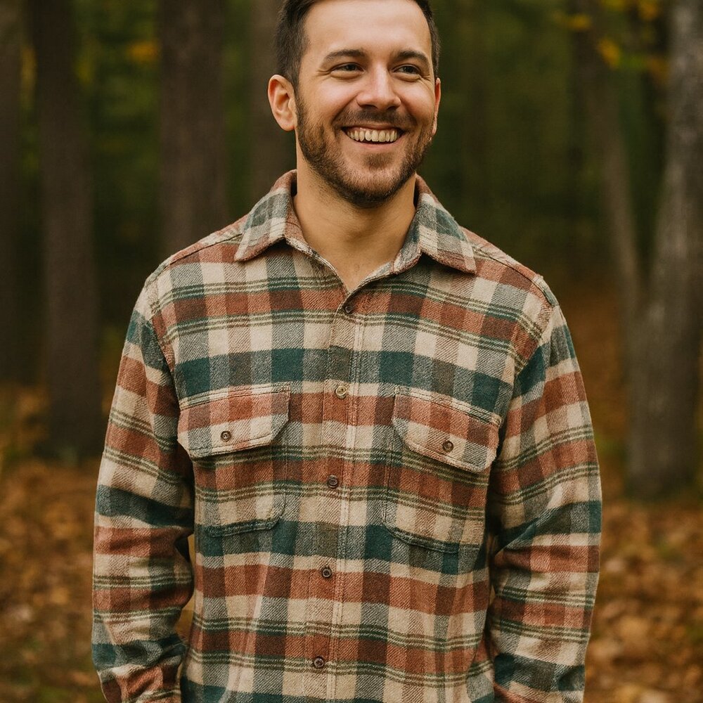 Levi's Mens‎ Worker Plaid Heavy Flannel Long Sleeve Button-Down Shirt Small